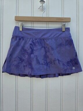 Lululemon Run Skirt Pleated Purple Tye Dye Size 4